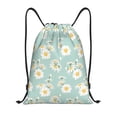 thumbnail image 1 of Sikiie Floral Daisy Drawstring Backpack Drawstring Bags, Draw String Back Bag for Sports, Gym, Travel, Swimming, Beach-Medium, 1 of 6
