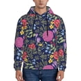 thumbnail image 1 of Sikiie Floral Men's Hoodie, Essentials Hoodie, Sweatshirt, Pullover Hooded Sweatshirt for Men-3X-Large, 1 of 7