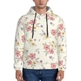 thumbnail image 1 of Sikiie Floral Men's Hoodie, Essentials Hoodie, Sweatshirt, Pullover Hooded Sweatshirt for Men-Small, 1 of 7