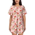thumbnail image 1 of Sikiie Floral Mugs And Strawberries Womens Pajama Sets Short Sleeve Top With Pants Sleepwear 2 Piece Lounge SetMedium, 1 of 6