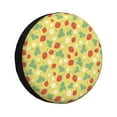 thumbnail image 1 of Sikiie Floral Strawberr PVC Leather Spare Tire Wheel Cover Spare Tire Cover, for Car Truck SUV Camper Trailer Universal Fit(14-17in)-15 inch, 1 of 6