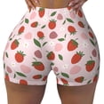 thumbnail image 1 of Sikiie Floral Strawberr Print Workout Shorts Women Scrunch Butt Gym Shorts Seamless High Waist Tummy Control Yoga Biker Athletic Shorts, 1 of 5