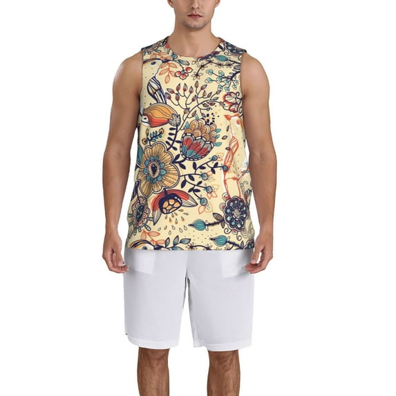 Sikiie Floral With Birds And Fantasy Flowers Basketball Jersey Reversible Men's Mesh Athletic Sports Shirts Training Practice S-4XLXX-Large