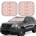 thumbnail image 1 of Sikiie Floral butterfly Print Foldable Car Windshield Sun Visor, Car Window Sunshade Suitable for Sedan, SUV and Truck Car Accessories-Small, 1 of 6