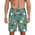 thumbnail image 1 of Sikiie Flowe Rooster Mens Pajama Shorts, Lightweight Lounge Pant with Pockets Soft Sleep Pj Shorts for MenLarge, 1 of 6