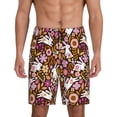 thumbnail image 1 of Sikiie Flower Bunny Mens Pajama Shorts, Lightweight Lounge Pant with Pockets Soft Sleep Pj Shorts for Men3X-Large, 1 of 6
