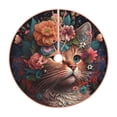 thumbnail image 1 of Sikiie Flower Crown Cat Nativity Christmas Tree Skirt, Jesus Christian Winter Holiday Tree Mat Decoration(30-48IN)36", 1 of 6