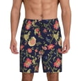 thumbnail image 1 of Sikiie Flower Mens Pajama Shorts, Lightweight Lounge Pant with Pockets Soft Sleep Pj Shorts for Men4X-Large, 1 of 6