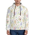 thumbnail image 1 of Sikiie Flower Rabbit Men's Hoodie, Essentials Hoodie, Sweatshirt, Pullover Hooded Sweatshirt for Men-XX-Large, 1 of 7