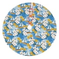 thumbnail image 1 of Sikiie Flower and Sail Boat 30-48 inches {designName} Print Christmas Tree Skirt Snowman Xmas Tree Skirt with Edge Christmas Decorations for Holiday Party36", 1 of 7