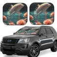 thumbnail image 1 of Sikiie Flower White Dolphin Print Foldable Car Windshield Sun Visor, Car Window Sunshade Suitable for Sedan, SUV and Truck Car Accessories-Medium, 1 of 6