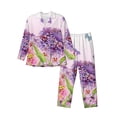 thumbnail image 1 of Sikiie Flowers And Colorful Butterflies Mens Pajama Set, Soft Warm Long Sleeve Sleepwear, Cozy Button-Down Pjs for Men-Large, 1 of 7