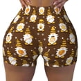 thumbnail image 1 of Sikiie Flowers And Gnomes Bees Print Workout Shorts Women Scrunch Butt Gym Shorts Seamless High Waist Tummy Control Yoga Biker Athletic Shorts, 1 of 5