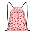 thumbnail image 1 of Sikiie Flowers And Ladybugs Drawstring Backpack Drawstring Bags, Draw String Back Bag for Sports, Gym, Travel, Swimming, Beach-Medium, 1 of 6