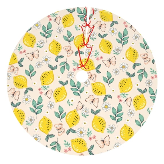 Sikiie Flowers and Butterflies 30-48 inches {designName} Print Christmas Tree Skirt Snowman Xmas Tree Skirt with Edge Christmas Decorations for Holiday Party30"