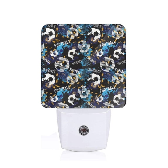 Sikiie Football Led Night Light, Warm White,Cool White Lights for Bathroom,Hallway,Bedroom, Kids Room-US