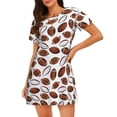 thumbnail image 1 of Sikiie Football Print Women's Short-sleeved Nightdress, Round Neck Pullover Nightdress Pajamas Summer Home Wear, 1 of 6