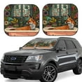 thumbnail image 1 of Sikiie Fox Bathtub Floral Art Print Foldable Car Windshield Sun Visor, Car Window Sunshade Suitable for Sedan, SUV and Truck Car Accessories-Medium, 1 of 6