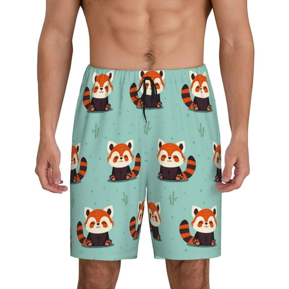 Sikiie Fox Mens Pajama Shorts, Lightweight Lounge Pant with Pockets Soft Sleep Pj Shorts for Men3X-Large