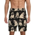thumbnail image 1 of Sikiie French Bulldog Mens Pajama Shorts, Lightweight Lounge Pant with Pockets Soft Sleep Pj Shorts for MenLarge, 1 of 6
