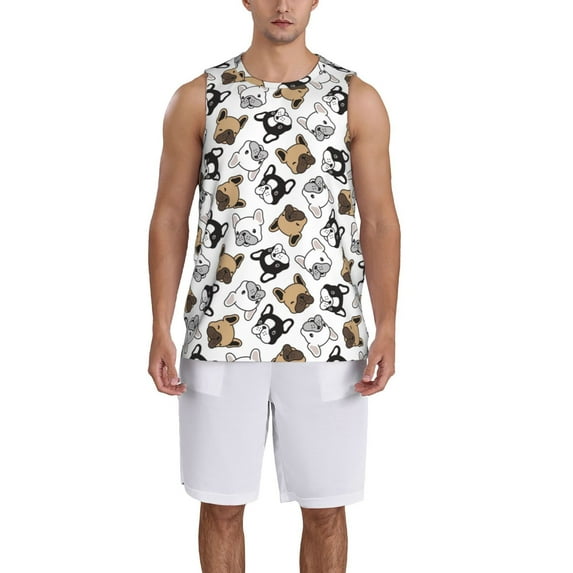 Sikiie French Bulldog3 Basketball Jersey Reversible Men's Mesh Athletic Sports Shirts Training Practice S-4XLX-Large