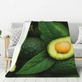 thumbnail image 1 of Sikiie Fresh Avocados Cozy Flannel Fleece Throw Blanket: Lightweight & Thick for All Seasons - Perfect for Women, Men, & Kids"80"x60", 1 of 6