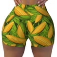 thumbnail image 1 of Sikiie Fresh Corn 1 Print Workout Shorts Women Scrunch Butt Gym Shorts Seamless High Waist Tummy Control Yoga Biker Athletic Shorts, 1 of 5