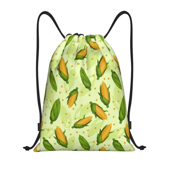 Sikiie Fresh Corn Drawstring Backpack Drawstring Bags, Draw String Back Bag for Sports, Gym, Travel, Swimming, Beach-Medium