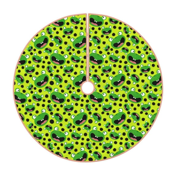 Sikiie Frogs Christmas Tree Skirt, Christmas Tree Decorations, Christmas Decor, Tree Mat Decoration(30-48IN)-30"