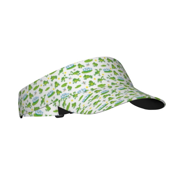 Sikiie Frogs Jumping Sun Visor Hat Adjustable Velcro Golf Visor Sports Sunscreen Visor Hat for Outdoor Activities