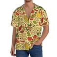 thumbnail image 1 of Sikiie Fruits And Vegetables Men's Wrinkle Free Untucked Cuban Shirt Business Casual Button Down Shirts Short Sleeve ShirtXX-Large, 1 of 5