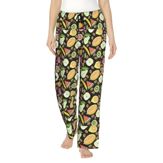 Sikiie Fruits Women’s Ultra-Soft Comfy Lounge Pants Sleepwear Comfy Lounge Pants Drawstring Sleep Bottoms with PocketsX-Large