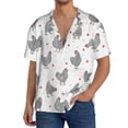 thumbnail image 1 of Sikiie Funny Chicken Men's Wrinkle Free Untucked Cuban Shirt Business Casual Button Down Shirts Short Sleeve Shirt3X-Large, 1 of 5