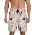 thumbnail image 1 of Sikiie Funny Chicken Mens Pajama Shorts, Lightweight Lounge Pant with Pockets Soft Sleep Pj Shorts for Men3X-Large, 1 of 6