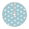 thumbnail image 1 of Sikiie Funny Chicken Nativity Christmas Tree Skirt, Jesus Christian Winter Holiday Tree Mat Decoration(30-48IN)30", 1 of 6