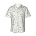 thumbnail image 1 of Sikiie Funny Chicken Print Men's Hawaiian Shirt, Summer Beach Button Pocket Short Sleeve T-Shirt,Large, 1 of 7