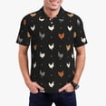 thumbnail image 1 of Sikiie Funny Chicken Print Men's Short-sleeved POLO Shirts, Button-down Shirts and T-shirts are Suitable for Vacation, Leisure and Business-Large, 1 of 6