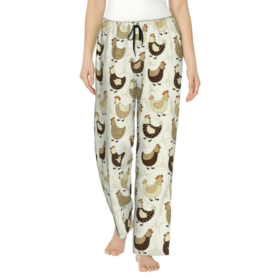 Sikiie Funny Chicken Women’s Ultra-Soft Comfy Lounge Pants Sleepwear Comfy Lounge Pants Drawstring Sleep Bottoms with PocketsMedium