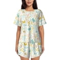 thumbnail image 1 of Sikiie Funny Chicken Womens Pajama Sets Short Sleeve Top With Pants Sleepwear 2 Piece Lounge SetMedium, 1 of 6