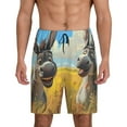 thumbnail image 1 of Sikiie Funny Countryside Donkey Mens Pajama Shorts, Lightweight Lounge Pant with Pockets Soft Sleep Pj Shorts for Men, 1 of 6