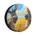 thumbnail image 1 of Sikiie Funny Countryside Donkey PVC Leather Spare Tire Wheel Cover Spare Tire Cover, for Car Truck SUV Camper Trailer Universal Fit(14-17in)-16 inch, 1 of 6