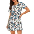 thumbnail image 1 of Sikiie Funny Excavator Print Women's Short-sleeved Nightdress, Round Neck Pullover Nightdress Pajamas Summer Home Wear, 1 of 6