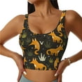 thumbnail image 1 of Sikiie Funny Fox by the Field Sports Bra for Women, Sports Bra Athletic Running Sports Bra, Workout Bra, Yoga Bra-X-Large, 1 of 8