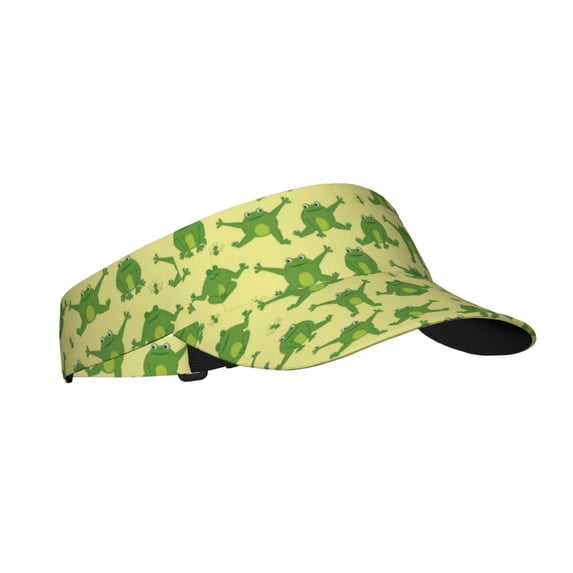 Sikiie Funny Frogs Sun Visor Hat Adjustable Velcro Golf Visor Sports Sunscreen Visor Hat for Outdoor Activities