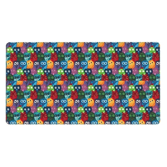 Sikiie Funny Owls Mouse Pad, 16x29.5 Mousepad Desk Mat in Anti-Slip Rubber Mousepads Mat for Game Office Laptop Computer