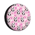 thumbnail image 1 of Sikiie Funny Panda Draws A Heart PVC Leather Spare Tire Wheel Cover Spare Tire Cover, for Car Truck SUV Camper Trailer Universal Fit(14-17in)-16 inch, 1 of 6
