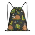 thumbnail image 1 of Sikiie Funny Sloths In The Forest Drawstring Backpack Drawstring Bags, Draw String Back Bag for Sports, Gym, Travel, Swimming, Beach-Small, 1 of 6