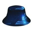 thumbnail image 1 of Sikiie Futuristic Book Knowledge Reflective Double-Sided Bucket Hat, Sun Hat, for Gardening, Beaching, Camping, Hiking, Fishing, 1 of 6
