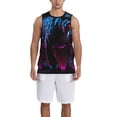 thumbnail image 1 of Sikiie Futuristic Purple Panther Basketball Jersey Reversible Men's Mesh Athletic Sports Shirts Training Practice S-4XLXX-Large, 1 of 6