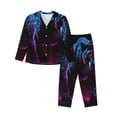 thumbnail image 1 of Sikiie Futuristic Purple Panther Women's Long-Sleeve Shirt and Full-Length Bottom Pajama Set (s-xxl)-XX-Large, 1 of 7